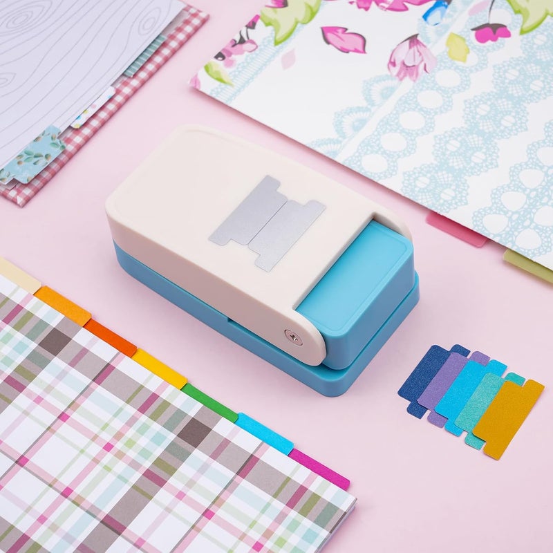 CYFUN DESIGN Tab Punch DIY Index Tabs Puncher Tag Punch Loose Leaf Separator Label Punch Craft Paper Punch for Scrapbooking, Journaling Tabs, Bible Tabs, Book Tabs, Notebooks, Planner Inserts, and More Projects - Image 4